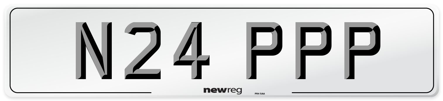 N24 PPP Number Plate from New Reg
